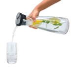 Glas-Dekanter mit integriertem Filter und praktischem Verschluss WMF 1 L farbe schwarz