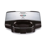 Kontaktgrill mit antihaftbeschichteten Platten und sicherem Verschluss Tefal farbe silber