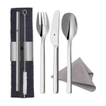 Etui mit Besteckset aus Edelstahl und Trinkhalm WMF farbe silber