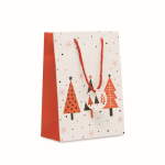 Weihnachts-Geschenktüte Papier mittel farbe weiß