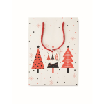 Weihnachts-Geschenktüte Papier mittel farbe weiß dritte Ansicht