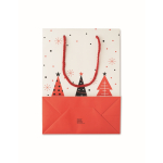 Weihnachts-Geschenktüte Papier mittel farbe weiß sechste Ansicht