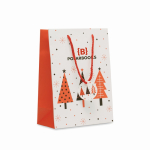 Weihnachts-Geschenktüte Papier mittel farbe weiß Hauptansicht