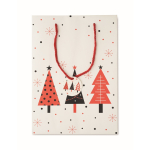 Weihnachts-Geschenktüte Papier groß farbe weiß dritte Ansicht