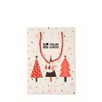 Weihnachts-Geschenktüte Papier groß farbe weiß Ansicht mit Druckbereich