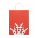 Weihnachts-Geschenktüte Papier mittel EU farbe rot dritte Ansicht