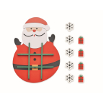 Tic-Tac-Toe Holzspiel Weihnachten farbe rot vierte Ansicht