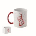 Weihnachts-Keramiktasse mit Henkel 300 ml farbe rot