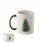 Weihnachts-Keramiktasse mit Henkel 300 ml farbe grün