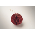 Papierornament Kugel Weihnachten personalisierbar farbe rot zweites Detailbild