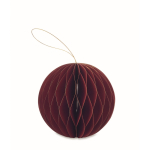 Papierornament Kugel Weihnachten personalisierbar farbe rot vierte Ansicht