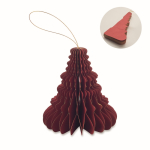 Papieranhänger Weihnachtsbaum personalisierbar farbe rot