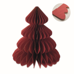 Weihnachtsornament Papierbaum personalisierbar farbe rot