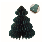 Weihnachtsornament Papierbaum personalisierbar farbe grün Ansicht mit Druckbereich