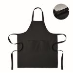 Schürze verstellbar mit Taschen 240 g/m² farbe schwarz