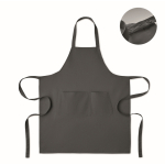 Schürze verstellbar mit Taschen 240 g/m² farbe dunkelgrau