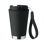 Doppelwand-Becher To-Go RPET-Band 300 ml farbe schwarz achte Ansicht