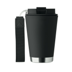 Doppelwand-Becher To-Go RPET-Band 300 ml farbe schwarz sechste Ansicht