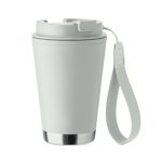 Doppelwand-Becher To-Go RPET-Band 300 ml farbe weiß achte Ansicht
