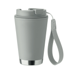 Doppelwand-Becher To-Go RPET-Band 300 ml farbe grau achte Ansicht