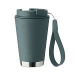 Doppelwand-Becher To-Go RPET-Band 300 ml farbe mattschwarz achte Ansicht