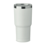 Edelstahlbecher mit Schiebedeckel 500 ml farbe weiß achte Ansicht