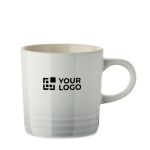 Keramiktasse mit Farbverlauf 290 ml farbe weiß Ansicht mit Druckbereich