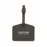 PU/RPET-Kofferanhänger für Apple® Geräte farbe schwarz Hauptansicht zweite Ansicht