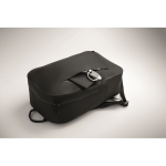 Schwarzer RPET-Laptoprucksack wasserfest 16'' farbe schwarz Detailbild