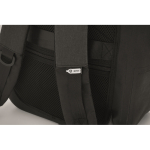 Schwarzer RPET-Laptoprucksack wasserfest 16'' farbe schwarz Detailbild