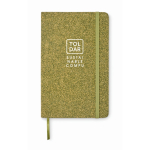 A5-Recycling-Notizbuch Hardcover liniert farbe grün Hauptansicht zweite Ansicht