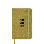 A5-Recycling-Notizbuch Hardcover liniert farbe grün Ansicht mit Druckbereich