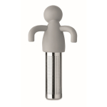 Tee-Infuser Edelstahl mit Silikonfigur farbe grau vierte Ansicht