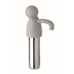 Tee-Infuser Edelstahl mit Silikonfigur farbe grau siebte Ansicht