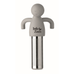Tee-Infuser Edelstahl mit Silikonfigur farbe grau Hauptansicht