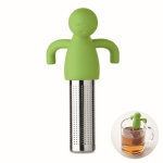 Tee-Infuser Edelstahl mit Silikonfigur farbe lindgrün