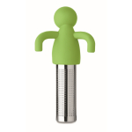 Tee-Infuser Edelstahl mit Silikonfigur farbe lindgrün vierte Ansicht