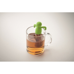Tee-Infuser Edelstahl mit Silikonfigur farbe lindgrün viertes Detailbild