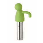 Tee-Infuser Edelstahl mit Silikonfigur farbe lindgrün siebte Ansicht