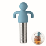 Tee-Infuser Edelstahl mit Silikonfigur farbe hellblau