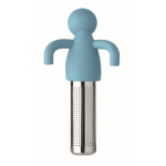 Tee-Infuser Edelstahl mit Silikonfigur farbe hellblau vierte Ansicht