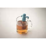 Tee-Infuser Edelstahl mit Silikonfigur farbe hellblau viertes Detailbild