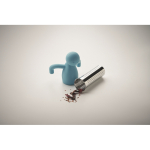 Tee-Infuser Edelstahl mit Silikonfigur farbe hellblau fünftes Detailbild