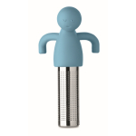 Tee-Infuser Edelstahl mit Silikonfigur farbe hellblau achte Ansicht