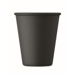 Wiederverwendbarer einwandiger Becher aus Mais, 200 ml farbe schwarz dritte Ansicht