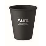 Wiederverwendbarer einwandiger Becher aus Mais, 200 ml farbe schwarz Hauptansicht