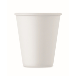 Wiederverwendbarer einwandiger Becher aus Mais, 200 ml farbe weiß dritte Ansicht