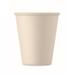 Wiederverwendbarer einwandiger Becher aus Mais, 200 ml farbe beige dritte Ansicht