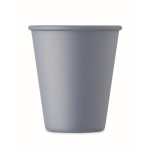 Einwandiger Mehrwegbecher aus Maiskunststoff, 200 ml farbe blaugrau dritte Ansicht