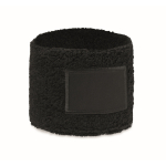 Baumwoll-Poly Schweißband mit Patch personalisierbar farbe schwarz